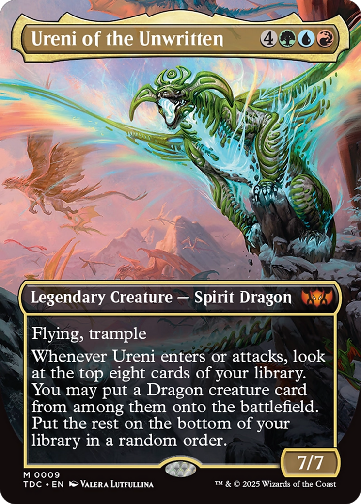 Ureni of the Unwritten (Borderless) [Tarkir: Dragonstorm Commander] | Gaming Infinity