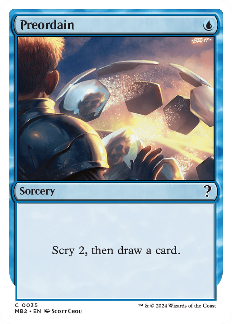 Preordain (White Border) [Mystery Booster 2] | Gaming Infinity