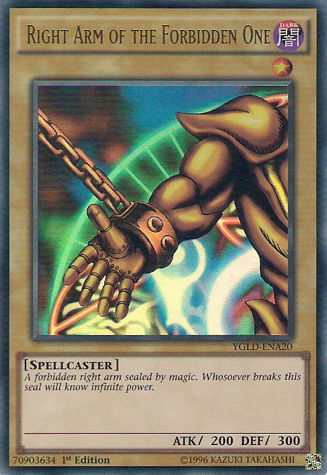 Right Arm of the Forbidden One [YGLD-ENA20] Ultra Rare | Gaming Infinity