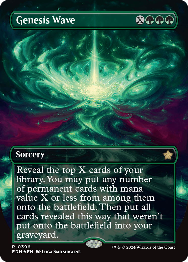 Genesis Wave (Borderless) (Mana Foil) [Foundations] | Gaming Infinity