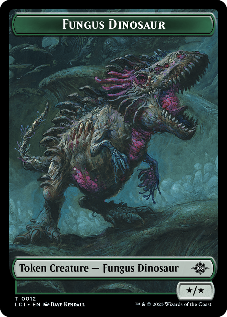 Fungus Dinosaur // Gnome Soldier Double-Sided Token [The Lost Caverns of Ixalan Tokens] | Gaming Infinity