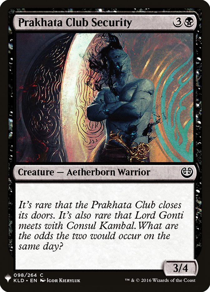 Prakhata Club Security [Mystery Booster] | Gaming Infinity