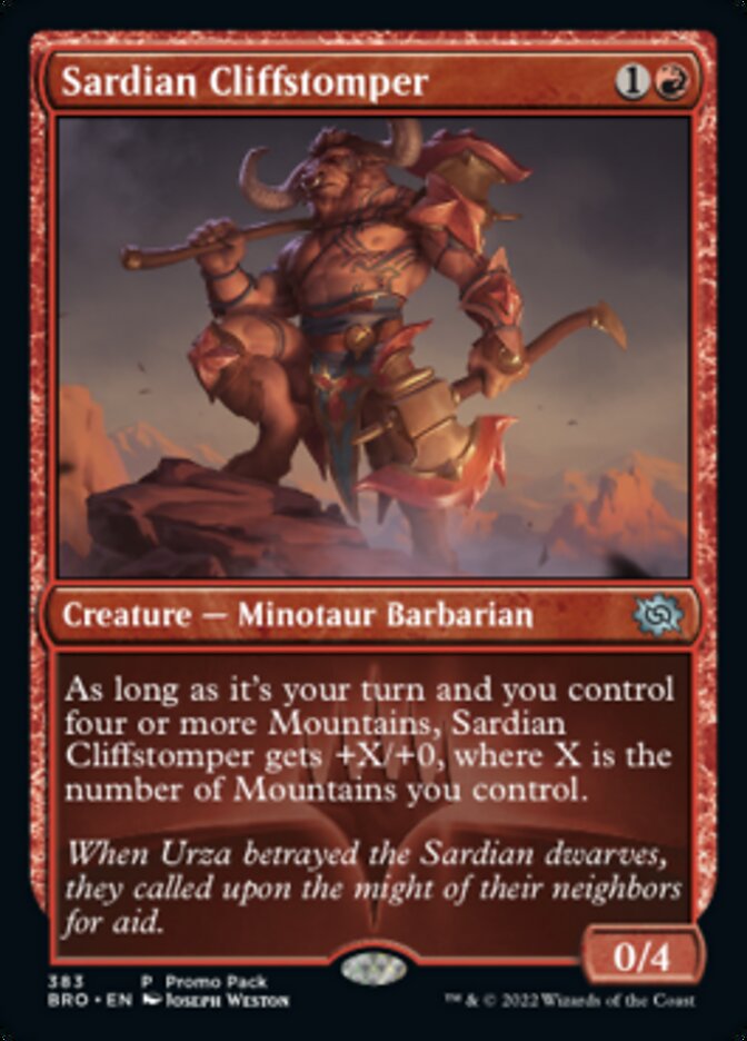 Sardian Cliffstomper (Promo Pack) [The Brothers' War Promos] | Gaming Infinity