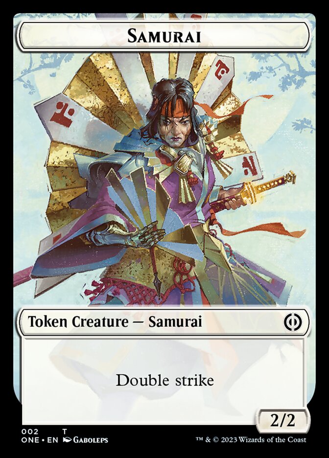 Rebel // Samurai Double-Sided Token [Phyrexia: All Will Be One Tokens] | Gaming Infinity