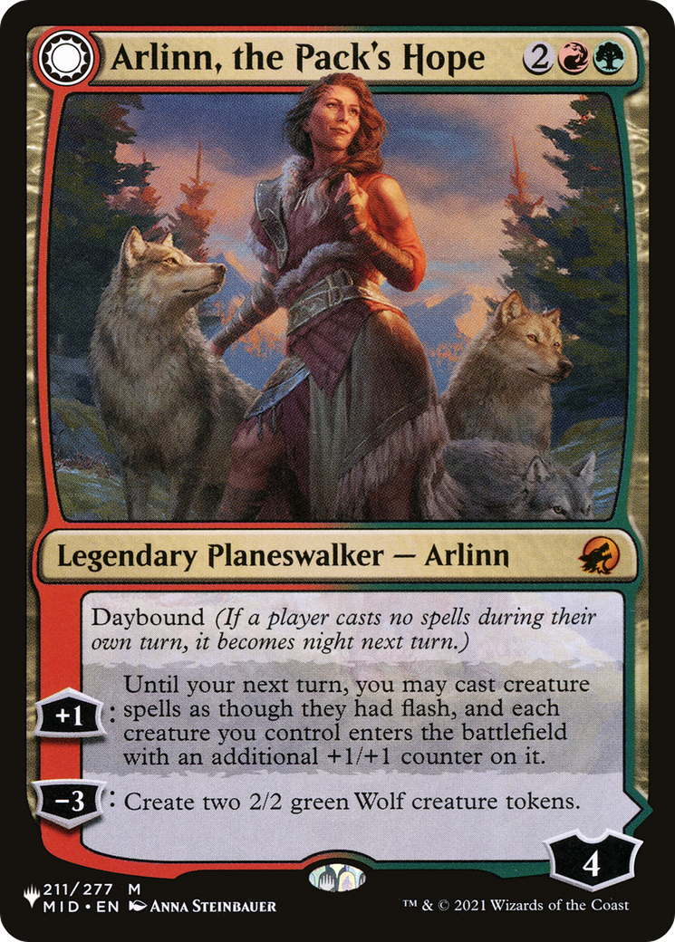 Arlinn, the Pack's Hope // Arlinn, the Moon's Fury [Secret Lair: From Cute to Brute] | Gaming Infinity