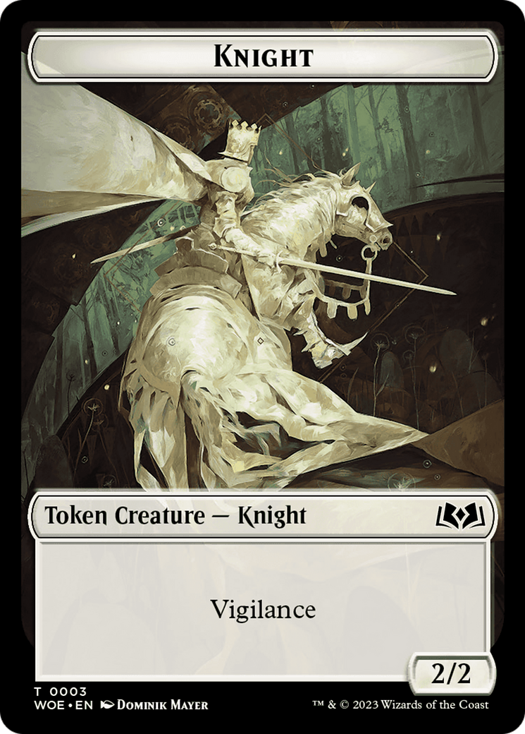 Knight // Food (0013) Double-Sided Token [Wilds of Eldraine Tokens] | Gaming Infinity