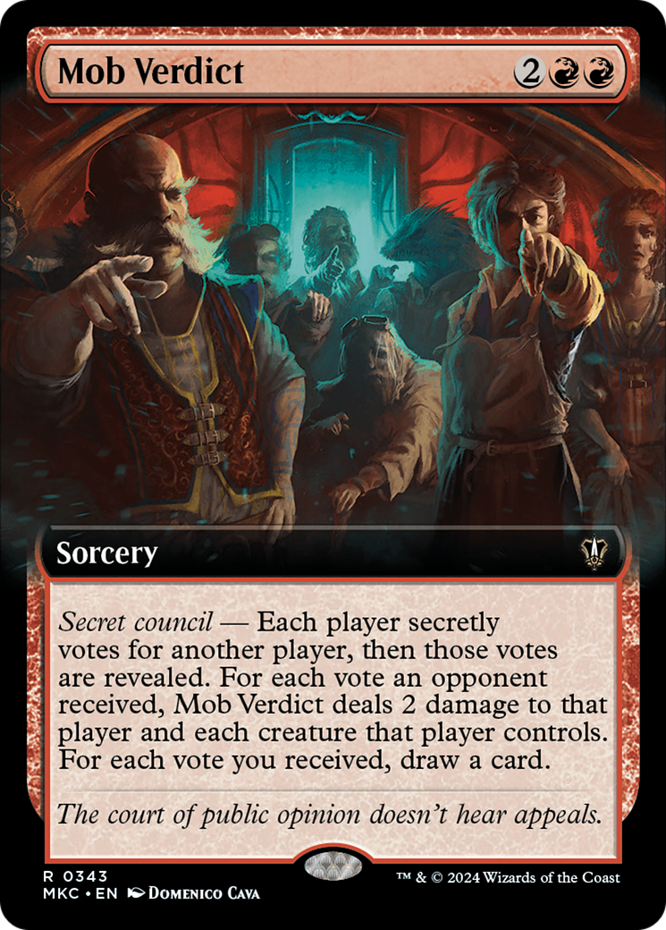 Mob Verdict (Extended Art) [Murders at Karlov Manor Commander] | Gaming Infinity