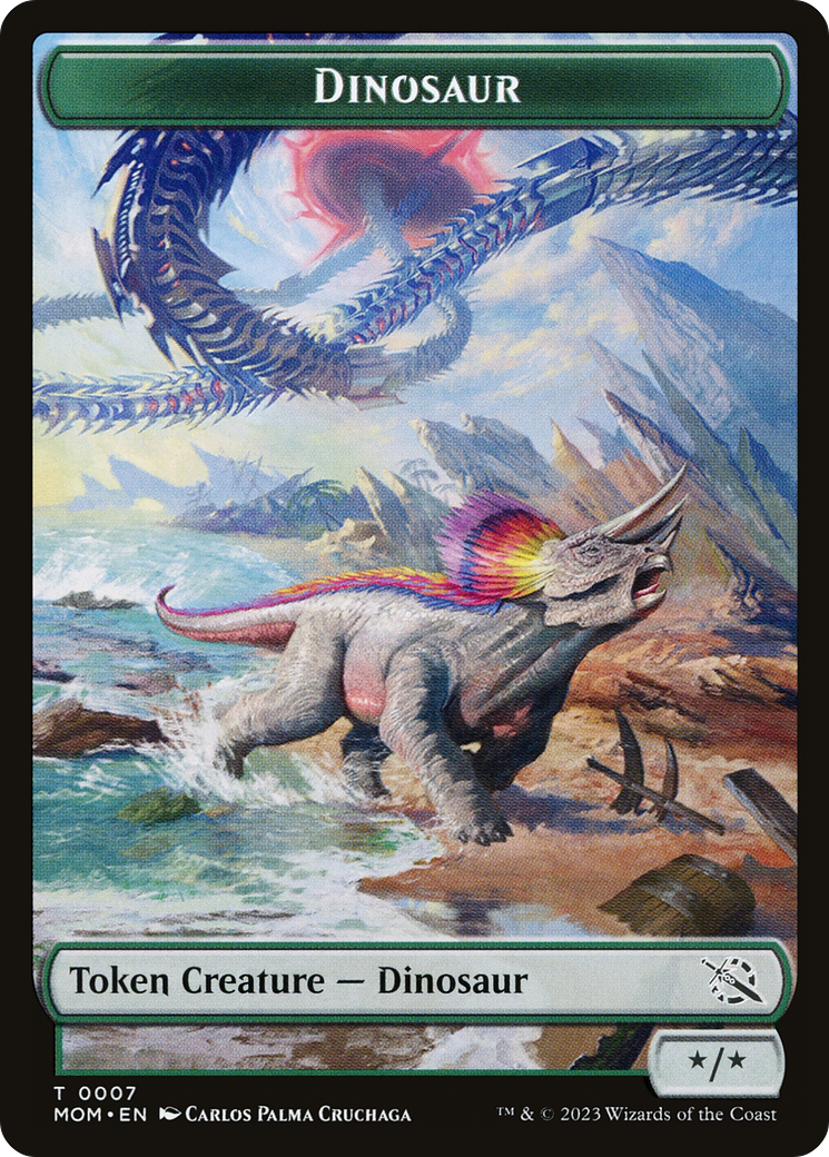 Treasure (20) // Dinosaur Double-Sided Token [March of the Machine Tokens] | Gaming Infinity