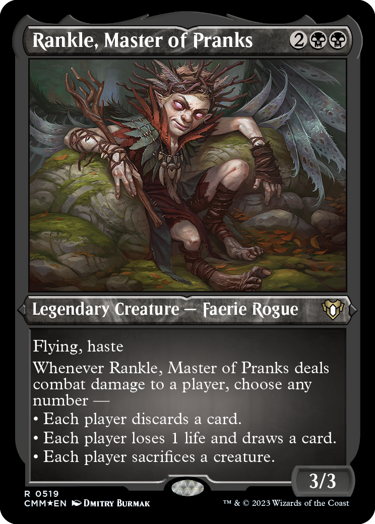 Rankle, Master of Pranks (Foil Etched) [Commander Masters] | Gaming Infinity