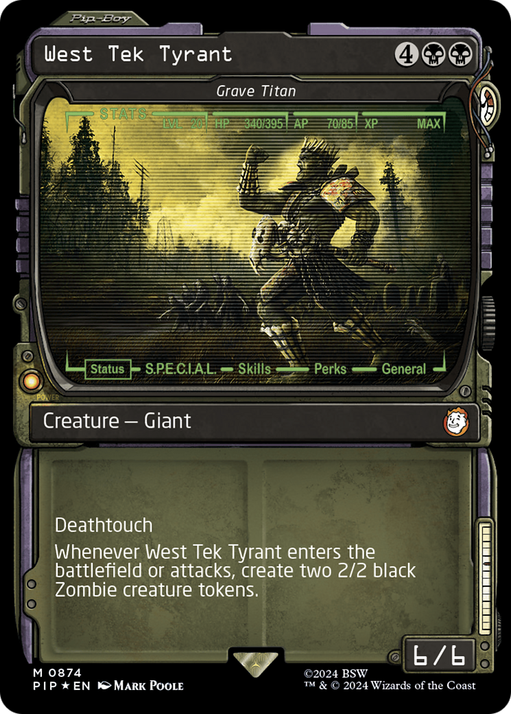 West Tek Tyrant - Grave Titan (Showcase) (Surge Foil) [Fallout] | Gaming Infinity