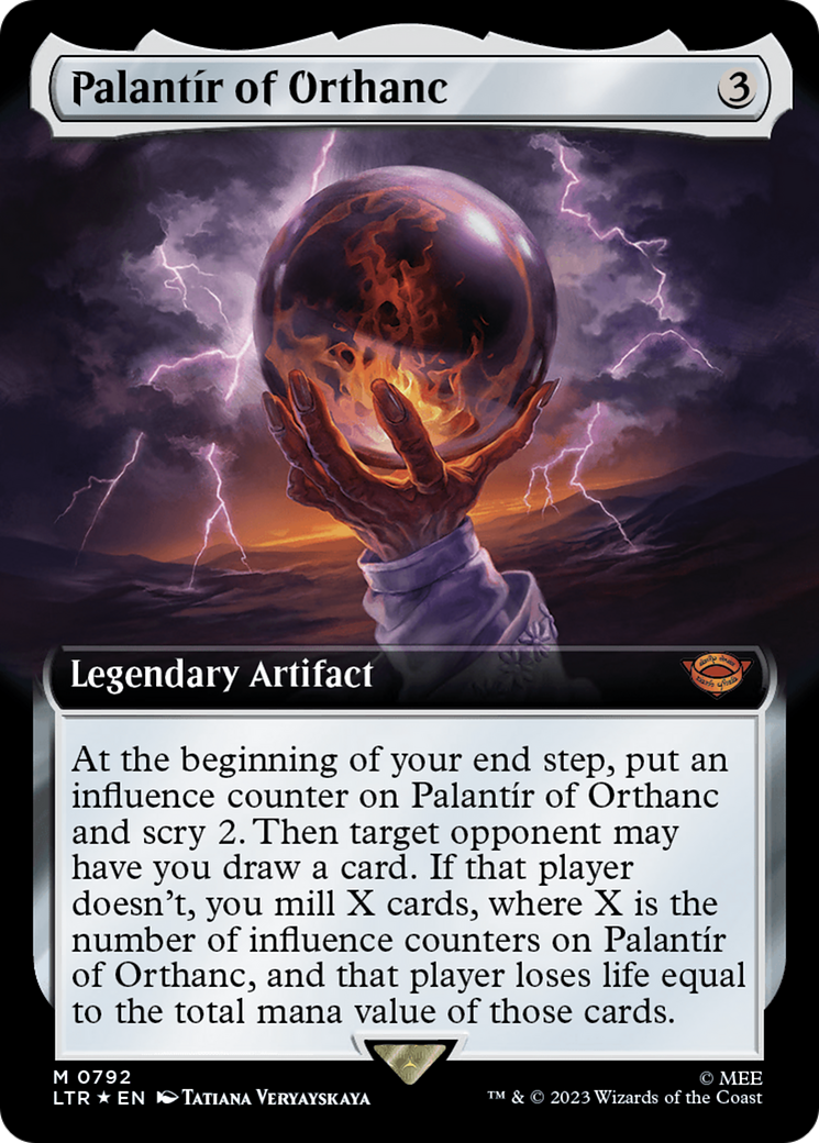 Palantir of Orthanc (Extended Art) (Surge Foil) [The Lord of the Rings: Tales of Middle-Earth] | Gaming Infinity