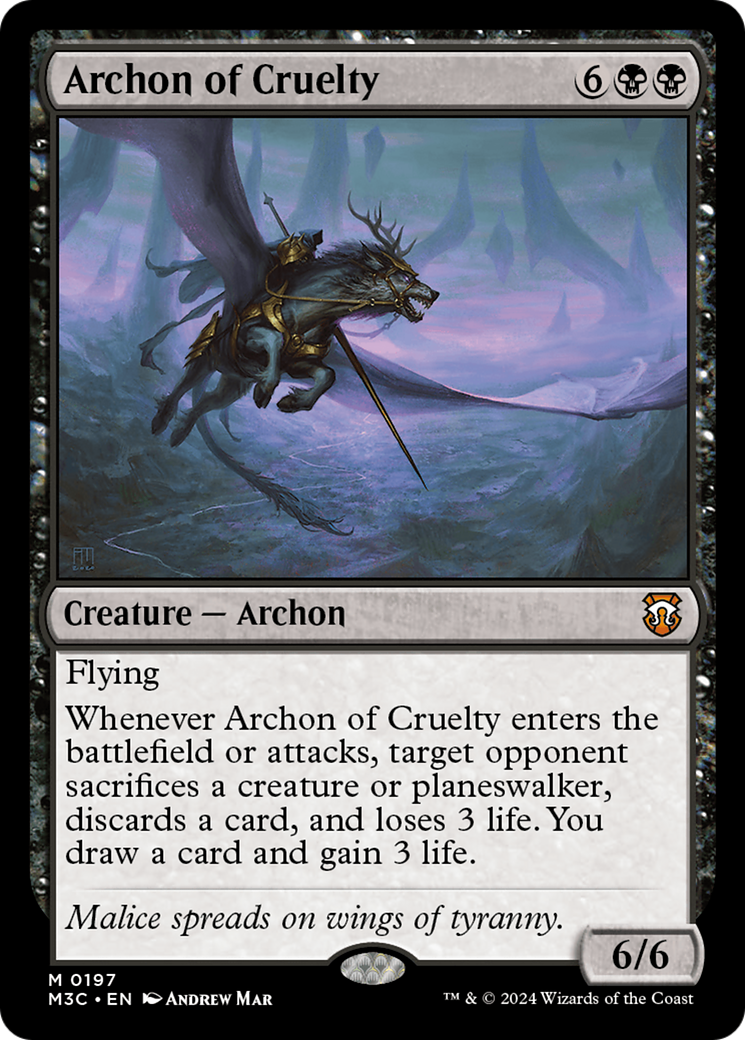 Archon of Cruelty (Ripple Foil) [Modern Horizons 3 Commander] | Gaming Infinity