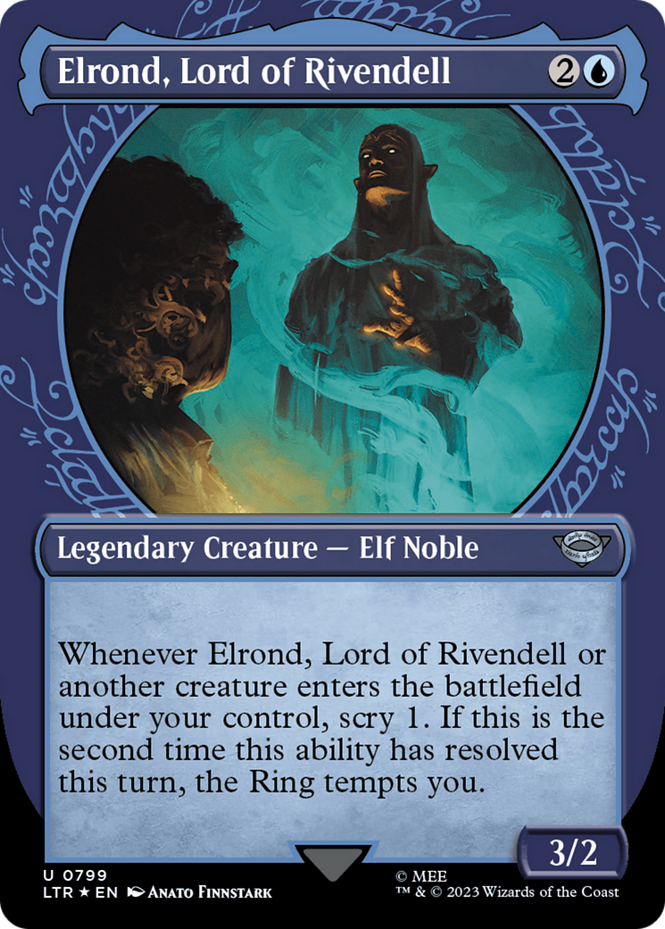 Elrond, Lord of Rivendell (Showcase) (Surge Foil) [The Lord of the Rings: Tales of Middle-Earth] | Gaming Infinity