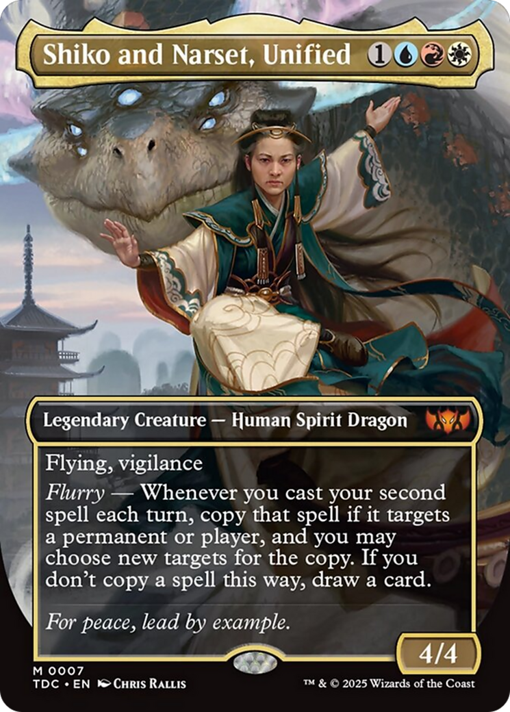 Shiko and Narset, Unified (Borderless) [Tarkir: Dragonstorm Commander] | Gaming Infinity