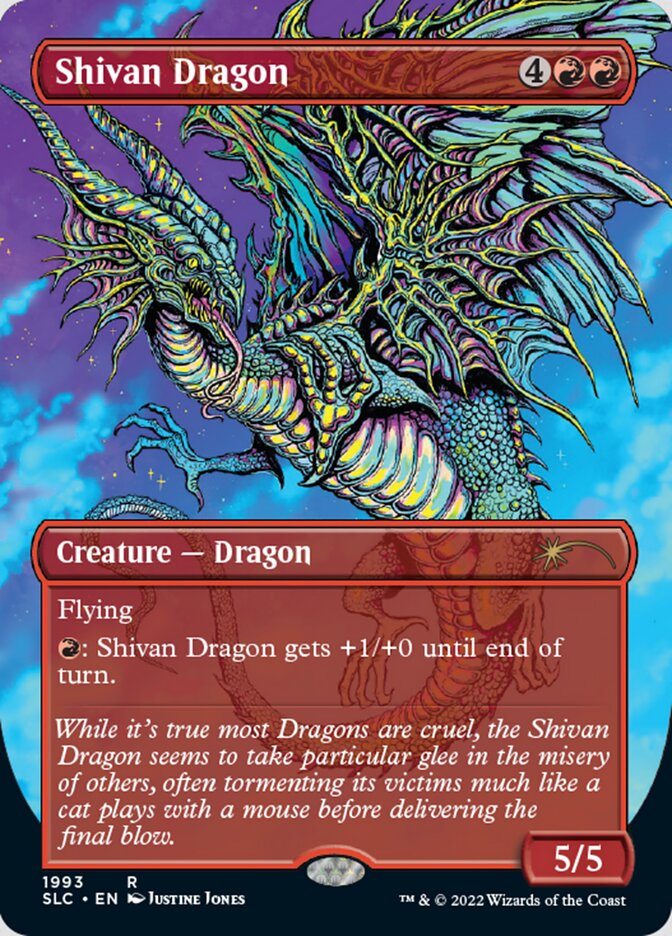 Shivan Dragon (Borderless) [Secret Lair Countdown Kit] | Gaming Infinity