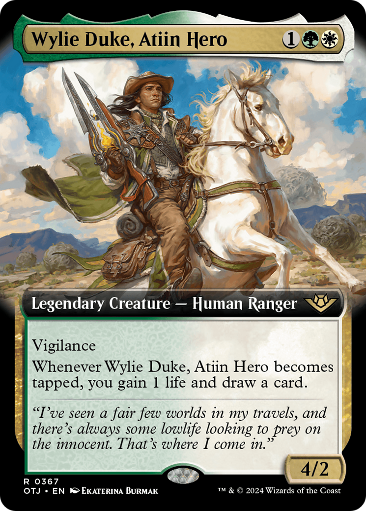 Wylie Duke, Atiin Hero (Extended Art) [Outlaws of Thunder Junction] | Gaming Infinity