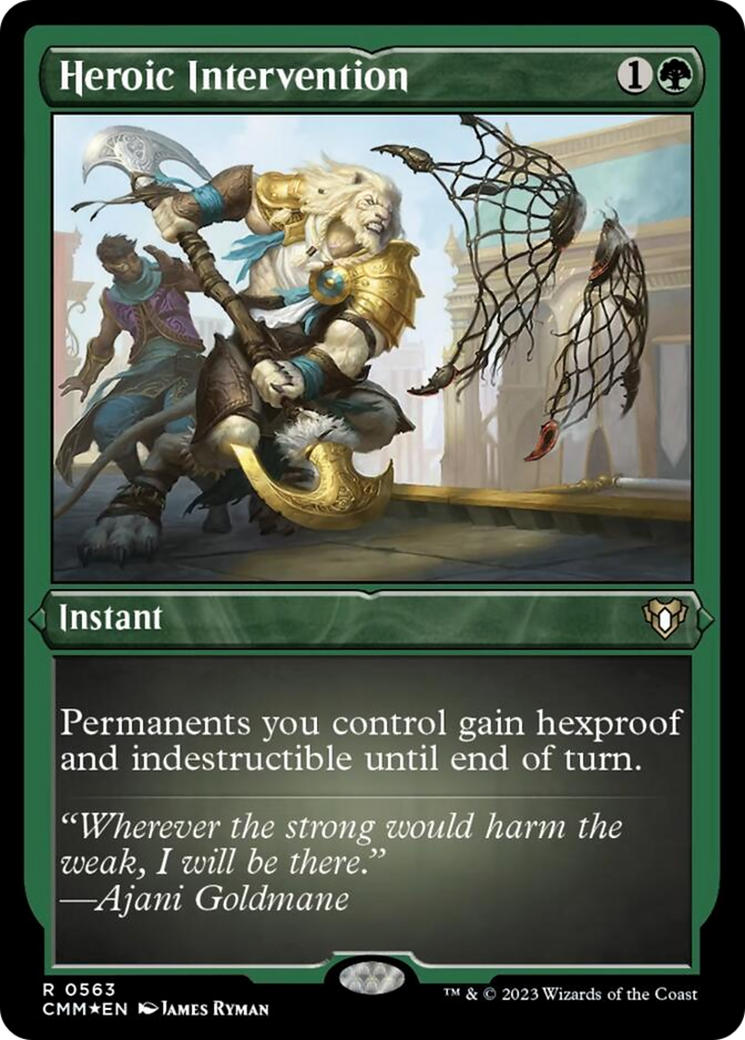 Heroic Intervention (Foil Etched) [Commander Masters] | Gaming Infinity