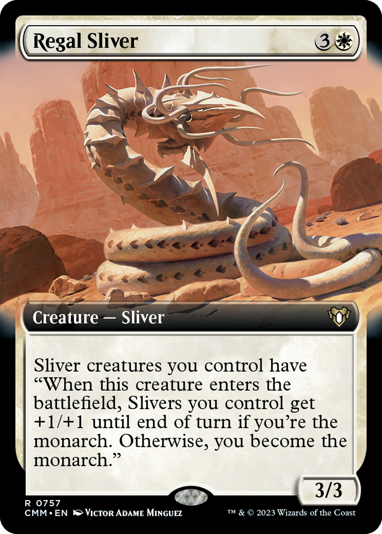 Regal Sliver (Extended Art) [Commander Masters] | Gaming Infinity