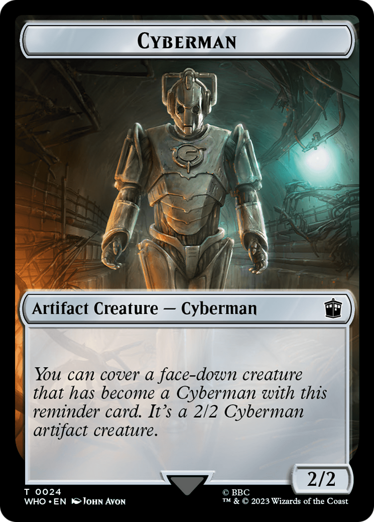 Soldier // Cyberman Double-Sided Token [Doctor Who Tokens] | Gaming Infinity