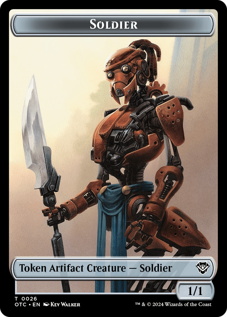 Elemental (0014) // Soldier (0026) Double-Sided Token [Outlaws of Thunder Junction Commander Tokens] | Gaming Infinity