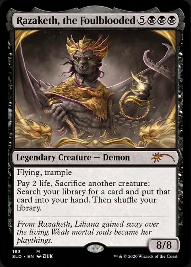 Razaketh, the Foulblooded (Foil Etched) [Secret Lair Drop Series] | Gaming Infinity