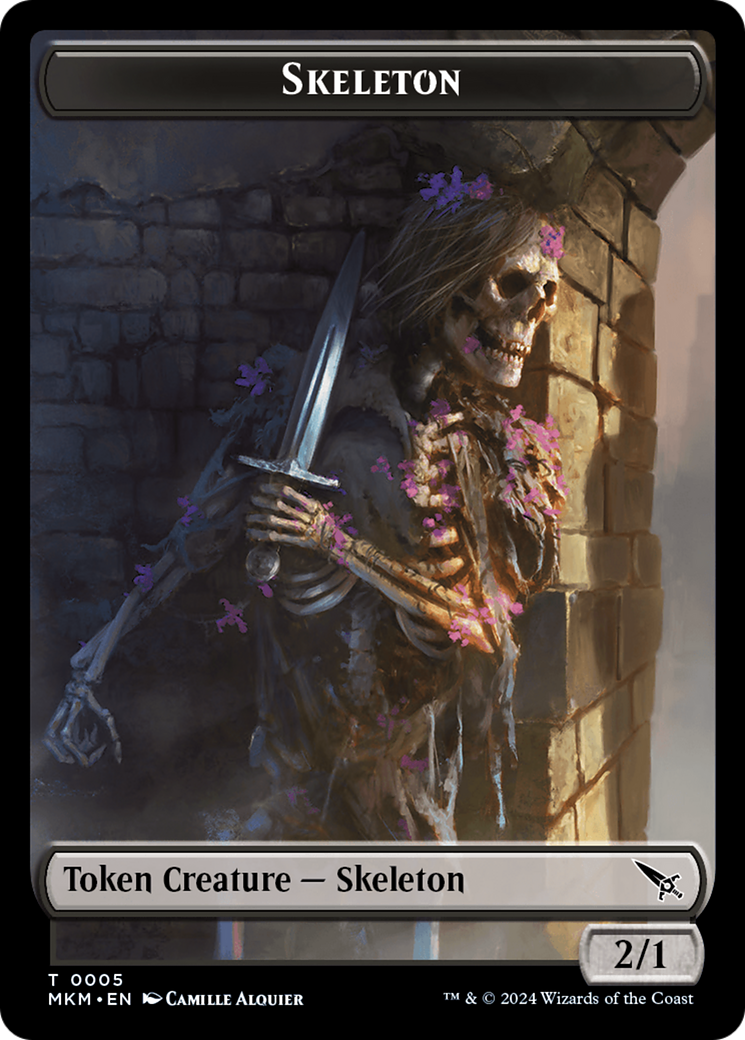 Skeleton Token [Murders at Karlov Manor Tokens] | Gaming Infinity