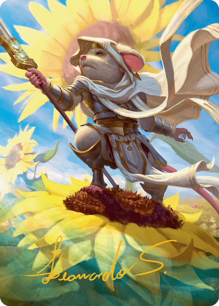 Elspeth, Sun's Champion Art Card (Gold-Stamped Signature) [Bloomburrow Art Series] | Gaming Infinity