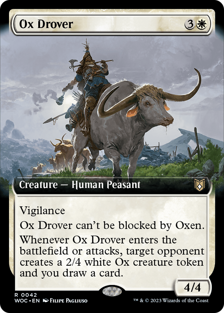 Ox Drover (Extended Art) [Wilds of Eldraine Commander] | Gaming Infinity