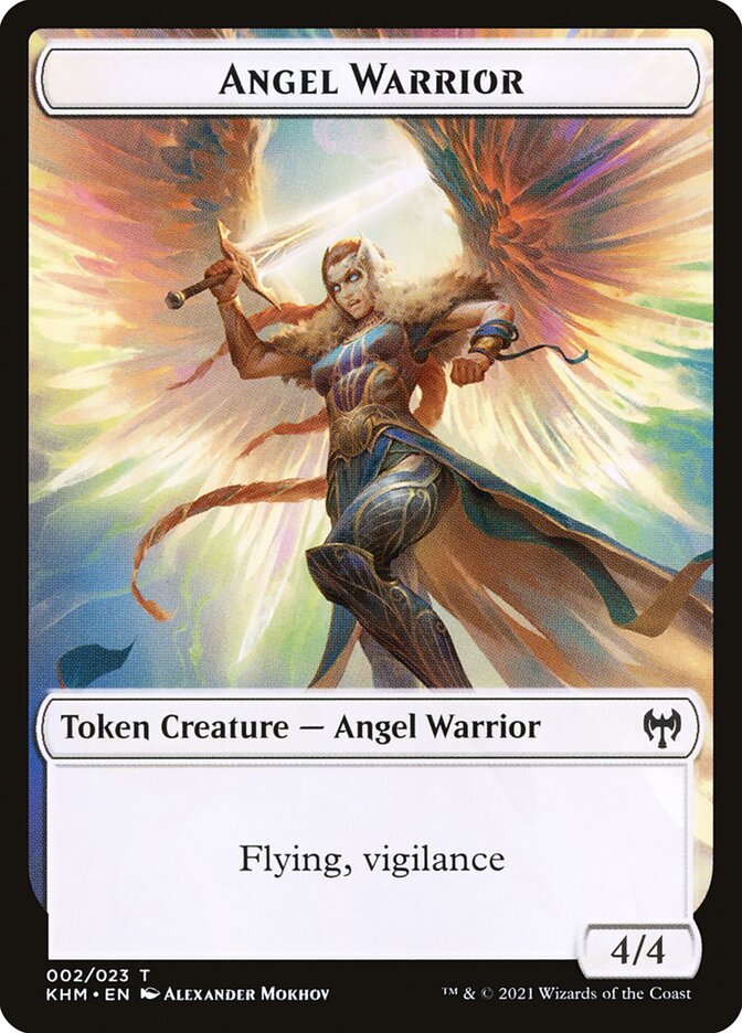 Human Warrior // Angel Warrior Double-Sided Token [Kaldheim Tokens] | Gaming Infinity