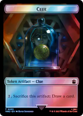 Alien Rhino // Clue (0055) Double-Sided Token (Surge Foil) [Doctor Who Tokens] | Gaming Infinity