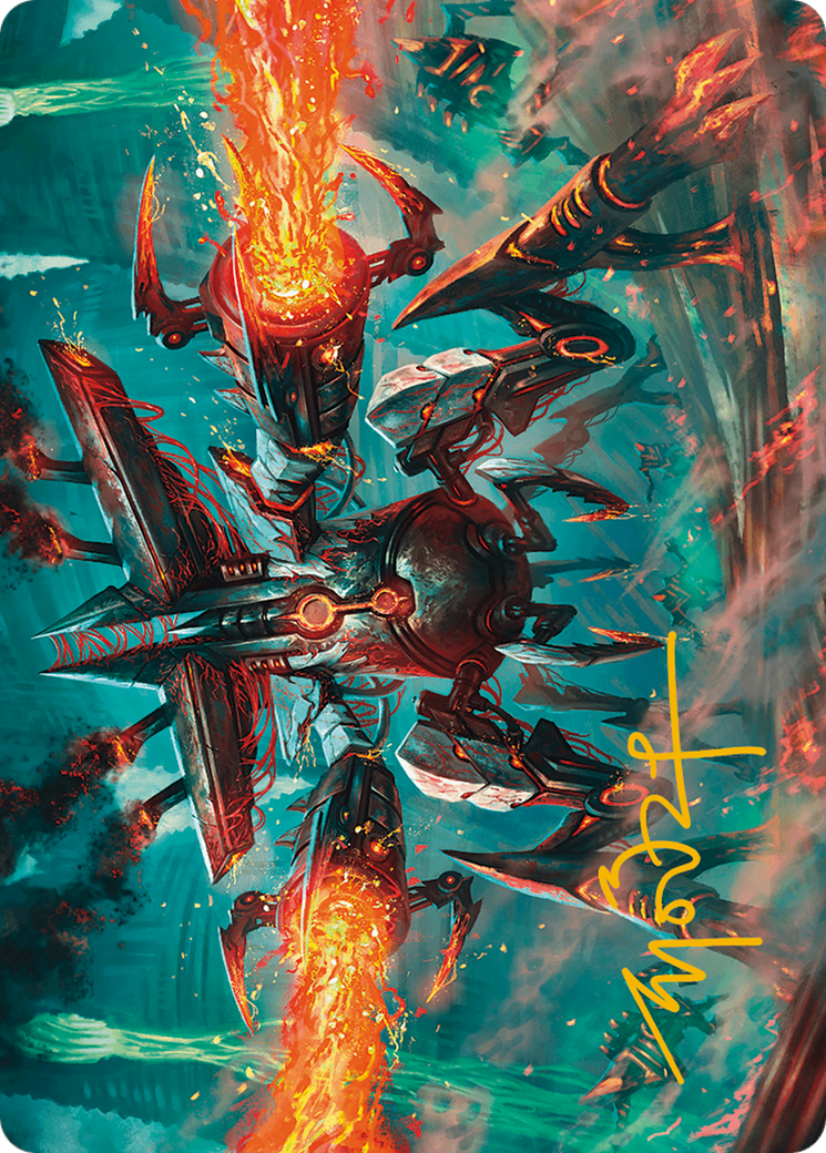 Exterminator Magmarch Art Card (Gold-Stamped Signature) [Modern Horizons 3 Art Series] | Gaming Infinity