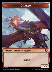 Human Soldier // Dragon (0021) Double-Sided Token [Commander Masters Tokens] | Gaming Infinity