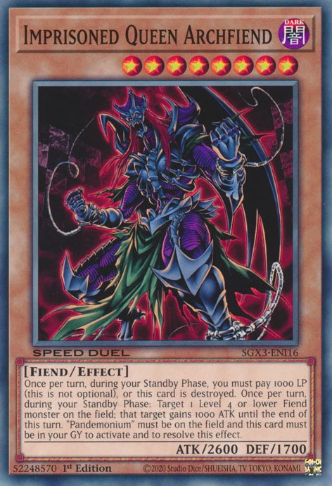 Imprisoned Queen Archfiend [SGX3-ENI16] Common | Gaming Infinity