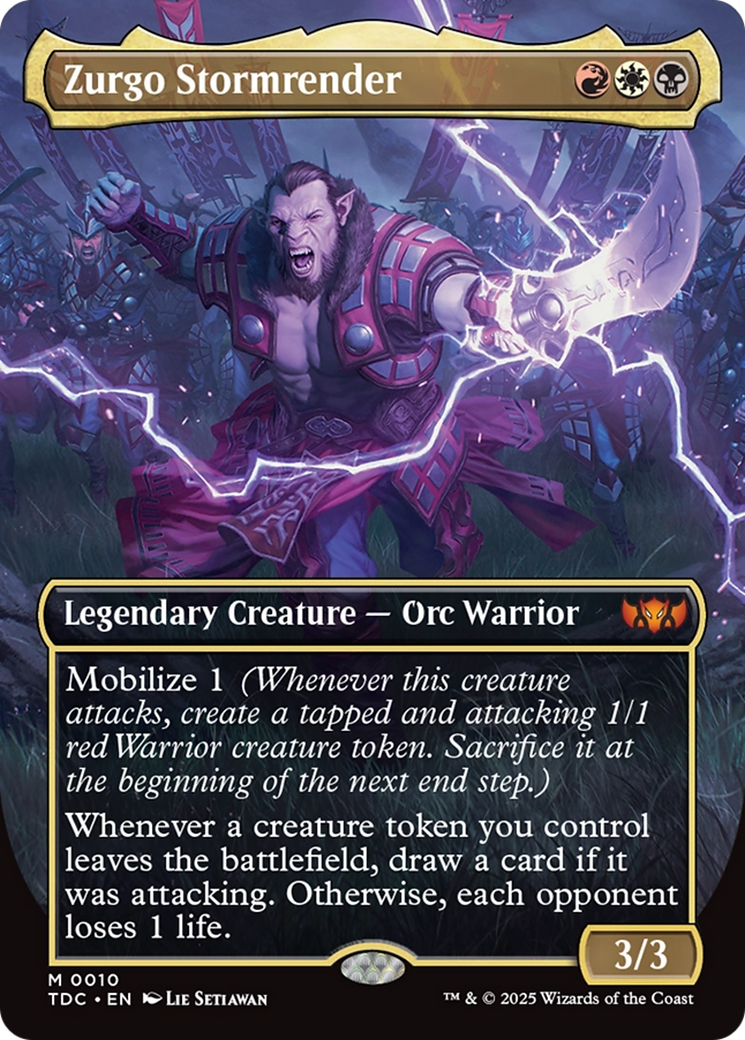 Zurgo Stormrender (Borderless) [Tarkir: Dragonstorm Commander] | Gaming Infinity