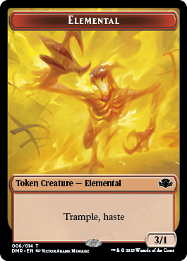 Goblin // Elemental Double-Sided Token [Dominaria Remastered Tokens] | Gaming Infinity