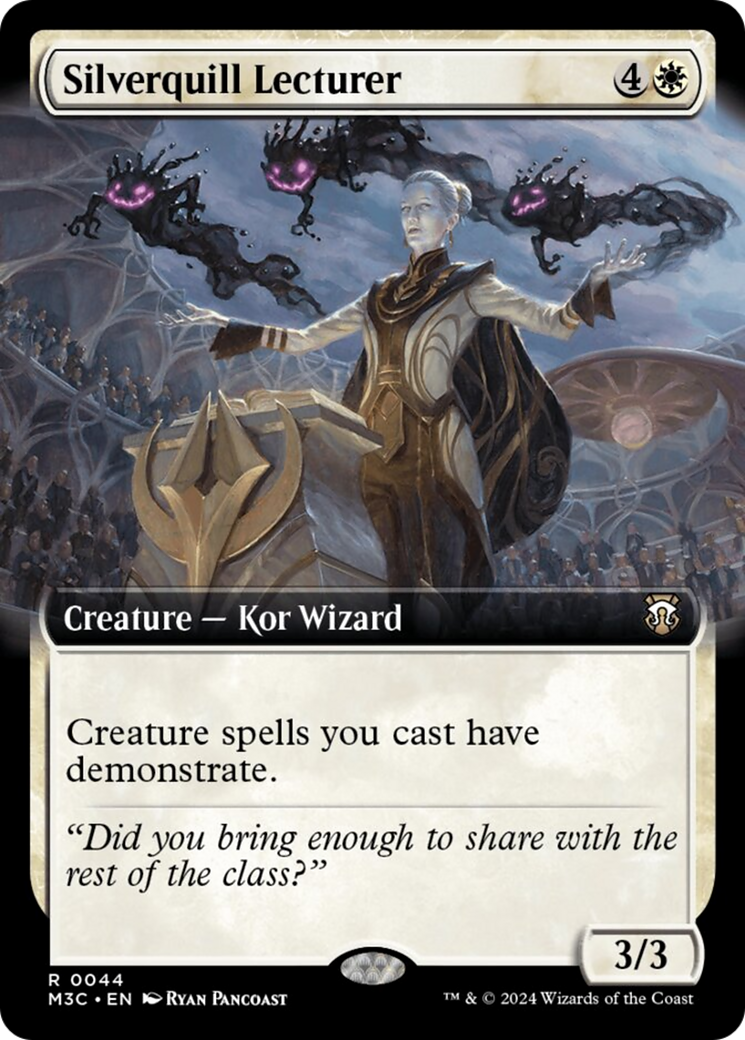 Silverquill Lecturer (Extended Art) (Ripple Foil) [Modern Horizons 3 Commander] | Gaming Infinity