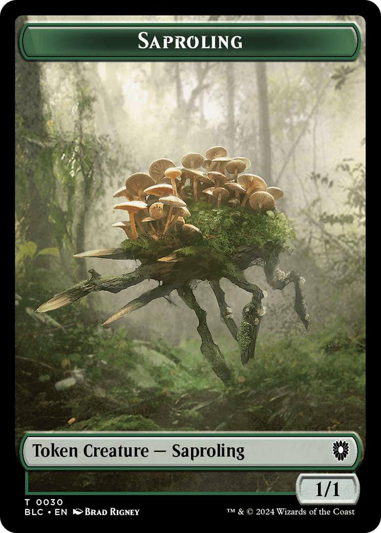 Hamster // Saproling Double-Sided Token [Bloomburrow Commander Tokens] | Gaming Infinity