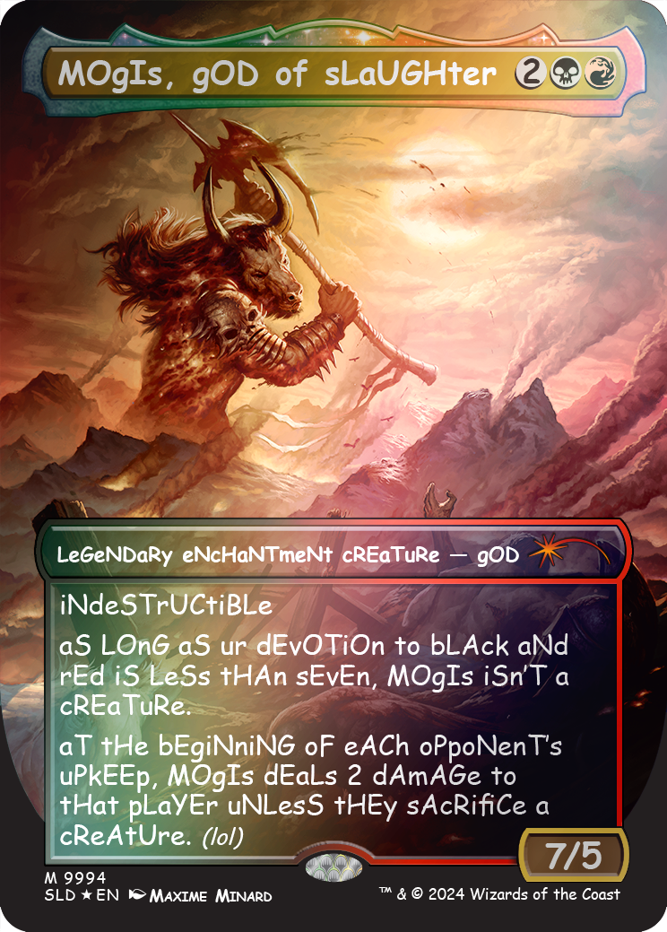 MOgIs, gOD of sLaUGHter (9994) (Rainbow Foil) [Secret Lair Drop Series] | Gaming Infinity