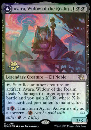 Ayara, Widow of the Realm // Ayara, Furnace Queen [March of the Machine Prerelease Promos] | Gaming Infinity