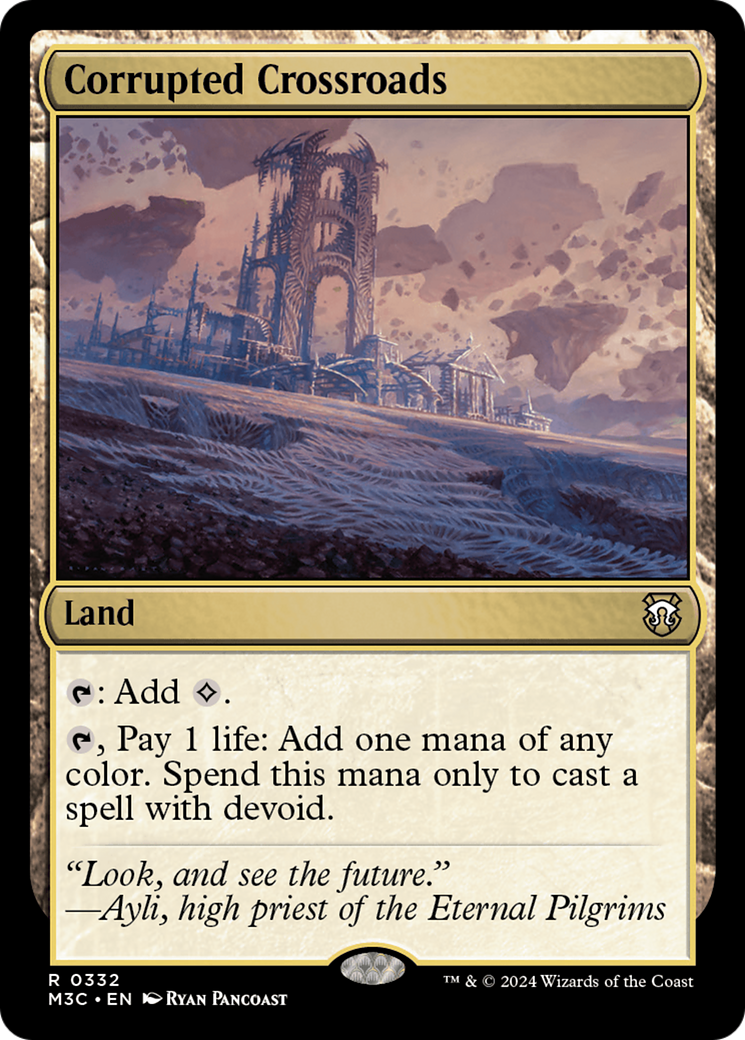 Corrupted Crossroads (Ripple Foil) [Modern Horizons 3 Commander] | Gaming Infinity