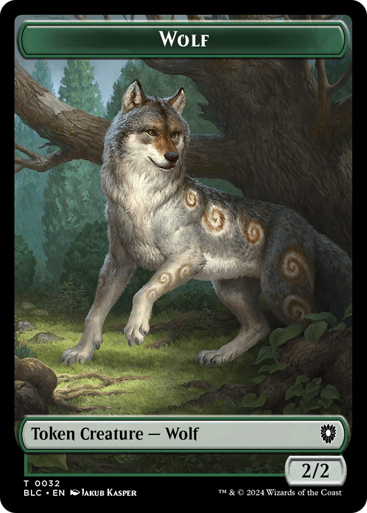 Goat // Wolf (032) Double-Sided Token [Bloomburrow Commander Tokens] | Gaming Infinity