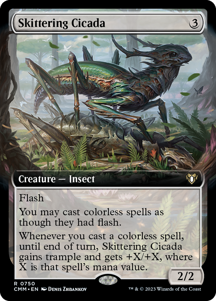 Skittering Cicada (Extended Art) [Commander Masters] | Gaming Infinity