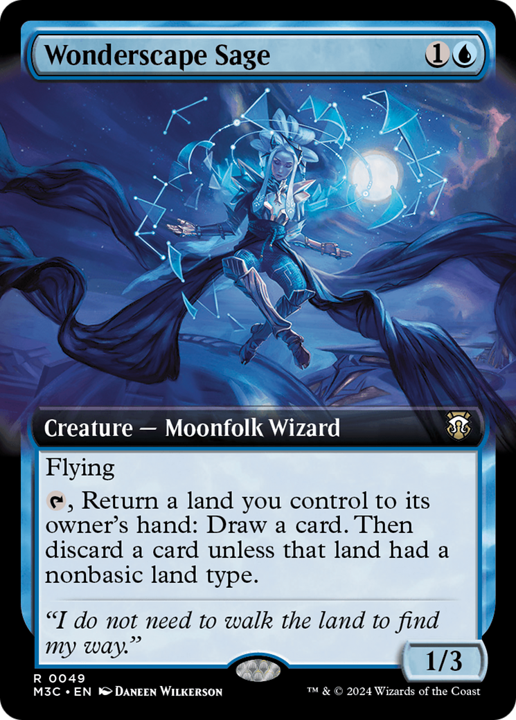Wonderscape Sage (Extended Art) [Modern Horizons 3 Commander] | Gaming Infinity