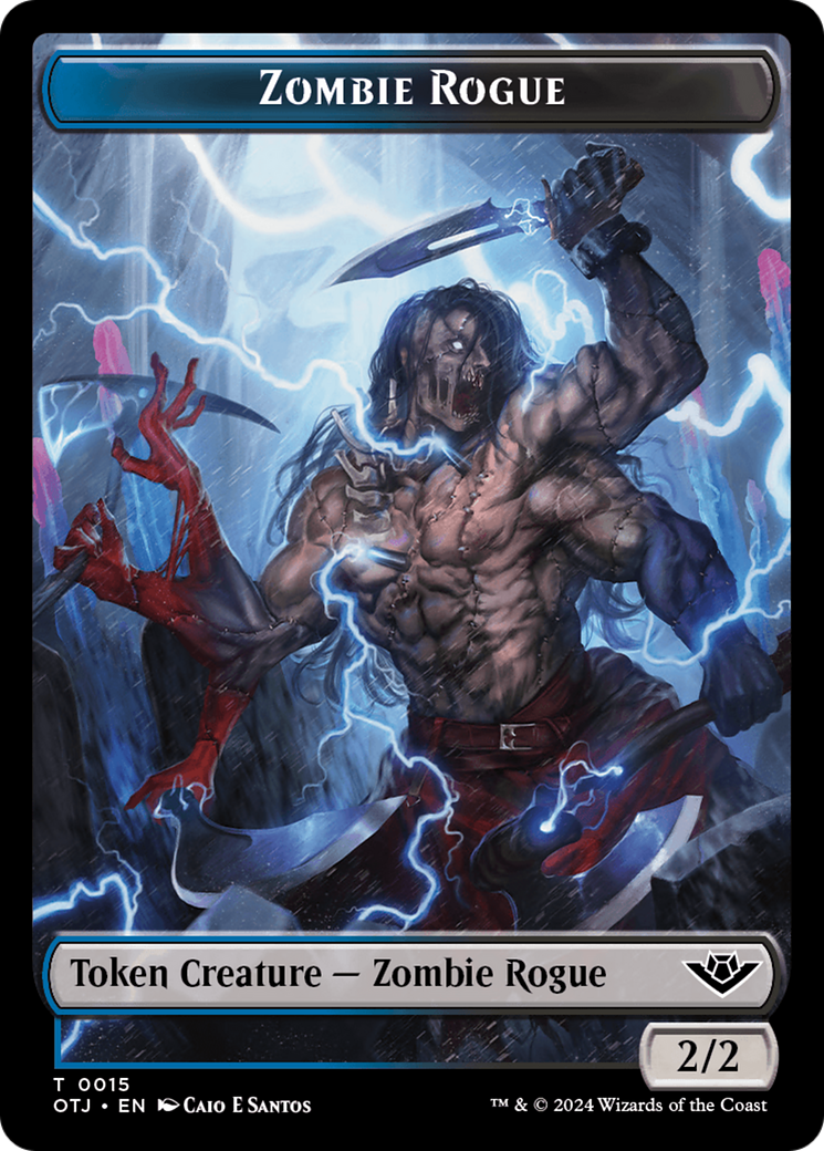 Zombie Rogue Token [Outlaws of Thunder Junction Tokens] | Gaming Infinity