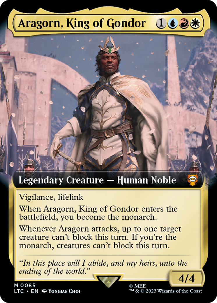 Aragorn, King of Gondor (Extended Art) [The Lord of the Rings: Tales of Middle-Earth Commander] | Gaming Infinity