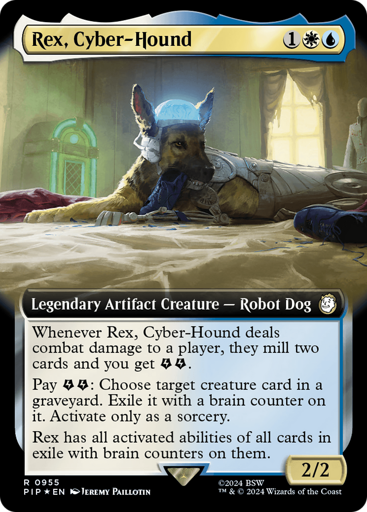 Rex, Cyber-Hound (Extended Art) (Surge Foil) [Fallout] | Gaming Infinity