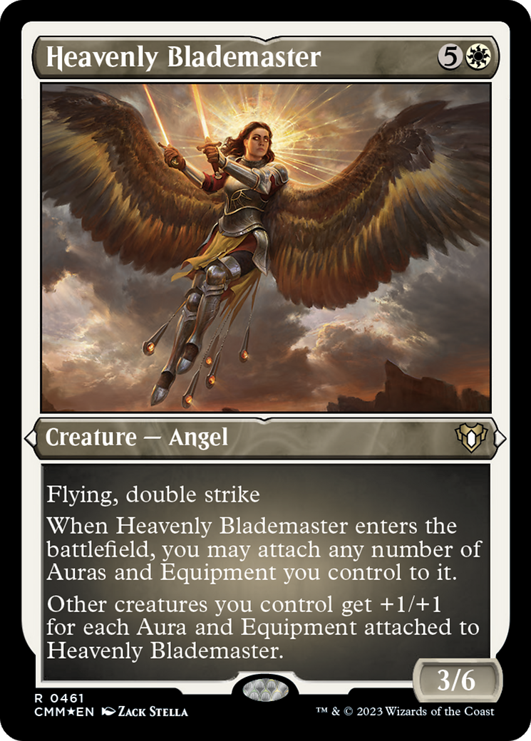 Heavenly Blademaster (Foil Etched) [Commander Masters] | Gaming Infinity