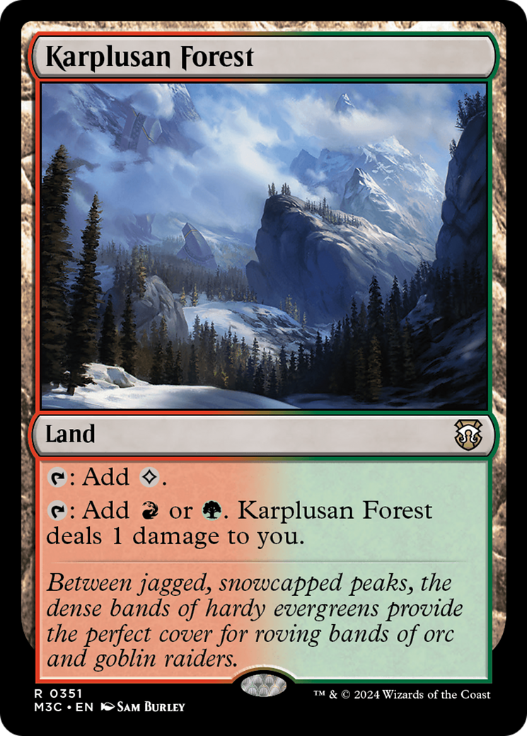 Karplusan Forest (Ripple Foil) [Modern Horizons 3 Commander] | Gaming Infinity