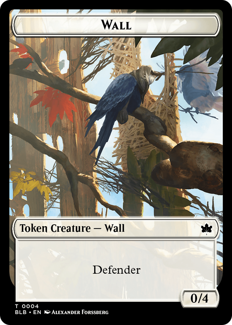 Wall // Intrepid Rabbit Double-Sided Token [Bloomburrow Tokens] | Gaming Infinity