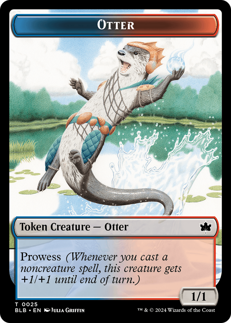 Otter // Thornplate Intimidator Double-Sided Token [Bloomburrow Tokens] | Gaming Infinity